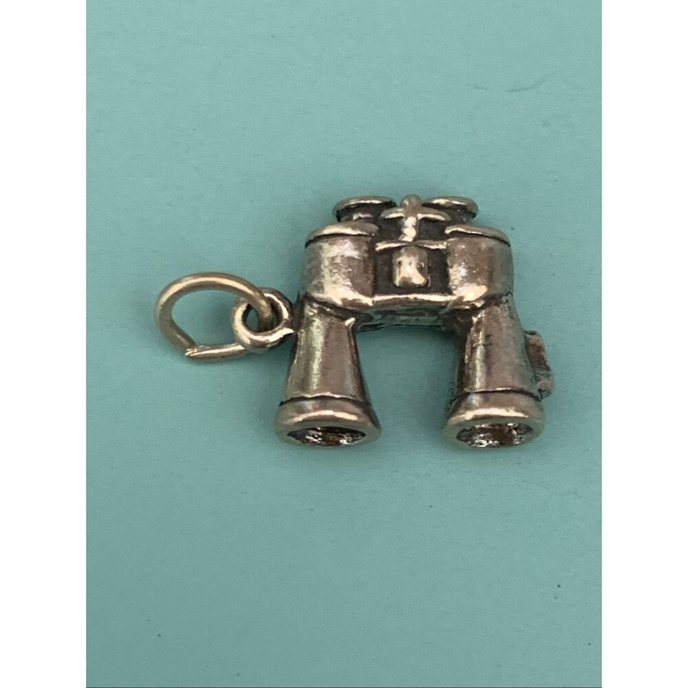 .925 Binoculars Sterling Silver Jewelry Charm #bird watching